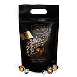 Palline di cioccolato extra fondente Lindt LINDOR e palline di cioccolato con crema alla fragola LINDOR | Busta richiudibile da 1 kg | ca. 80 palline di cioccolato bianco con crema alla fragola
