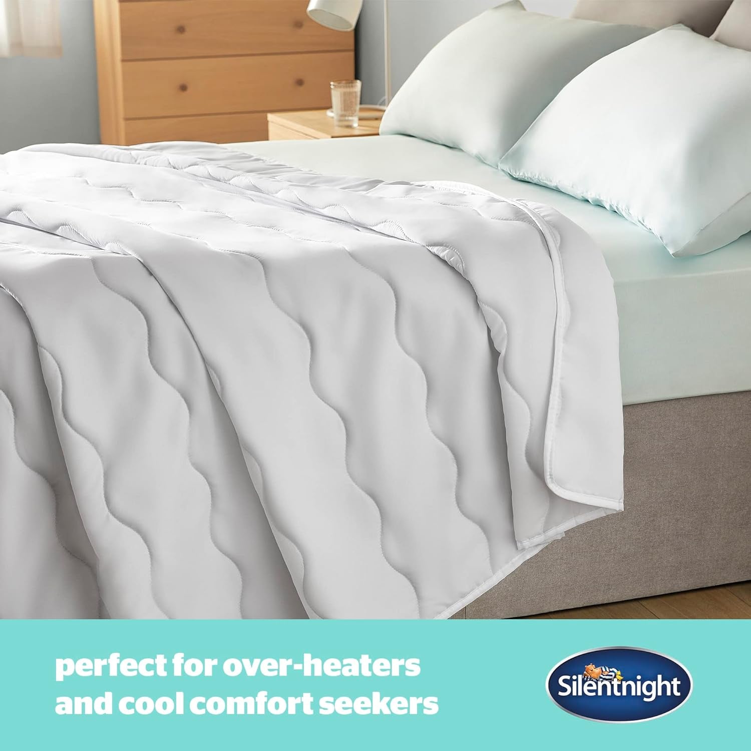 Silentnight Summer Breeze Piumino per Letto Singolo 2,5 Tog Piumino Estivo Leggero Ideale per Notti Calde e Camere da Letto Calde Letto Singolo Ipoallergenico e Lavabile in Lavatrice 200 X 135 Cm Trapunte e Trapunte Naty Shop