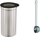 Scatola da caffè RÖSLE con coperchio, acciaio inossidabile 18/10, 10 cm e dosatore per caffè, cucchiaino da caffè di alta qualità per un facile dosaggio del caffè macinato, acciaio inossidabile 18/10, 17 x 3,7 x 2,7 cm, argento Scatole per alimenti Naty Shop Confezione Formato latta
