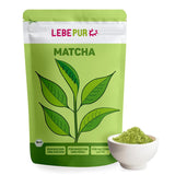 Lebepur BIO Matcha in polvere 100G - Qualità Premium dal Giappone senza additivi - Polvere di tè verde pura al 100% per Matcha Latte, Tè Matcha, Tè verde, Frullati - Tè verde giapponese