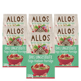 Allos Porridge di fichi e lamponi non zuccherato, Set 6 x 500 grammi Cereals Naty Shop Porridge di lamponi e fichi