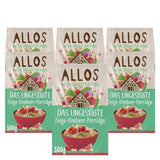 Porridge Allos di fichi e lamponi non zuccherato | Porridge senza zucchero | Muesli biologico | Muesli alla frutta | Farina d'avena | Porridge a colazione | Cereali per la colazione | Vegano | Confezione da 6 (6 x 500 g)