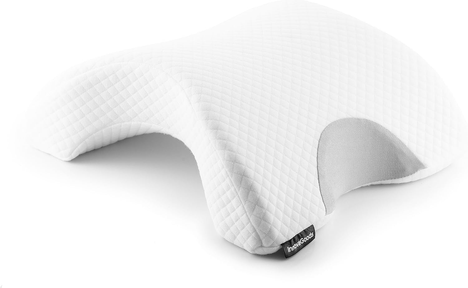 InnovaGoods - Cuscino cervicale viscoelastico per coppia, Design ergonomico per il relax di coppia, Memory foam per alleviare la pressione, Rivestimento sfoderabile, Bianco, 36 x 12,5 x 30,5 cm, Memory foam