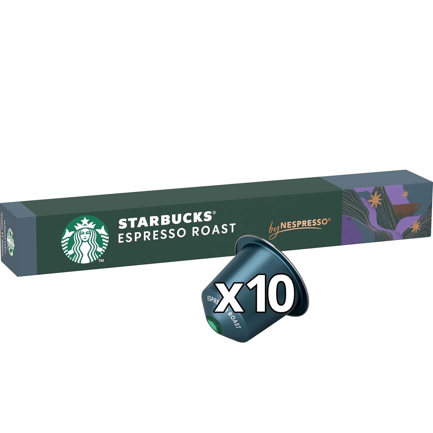STARBUCKS Espresso Roast di Nespresso, Dunkle Röstung, Kaffeekapseln 10 x 10 (100 Kapseln)