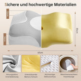 Homyrium Cuscino Collo ergonomico Cuscino ortopedico Memory Foam Cuscino di supporto per collo Cuscino antirussamento Cuscino per chi dorme sul fianco Cuscino per la schiena Cuscini ortopedici cervicali grigi Naty Shop