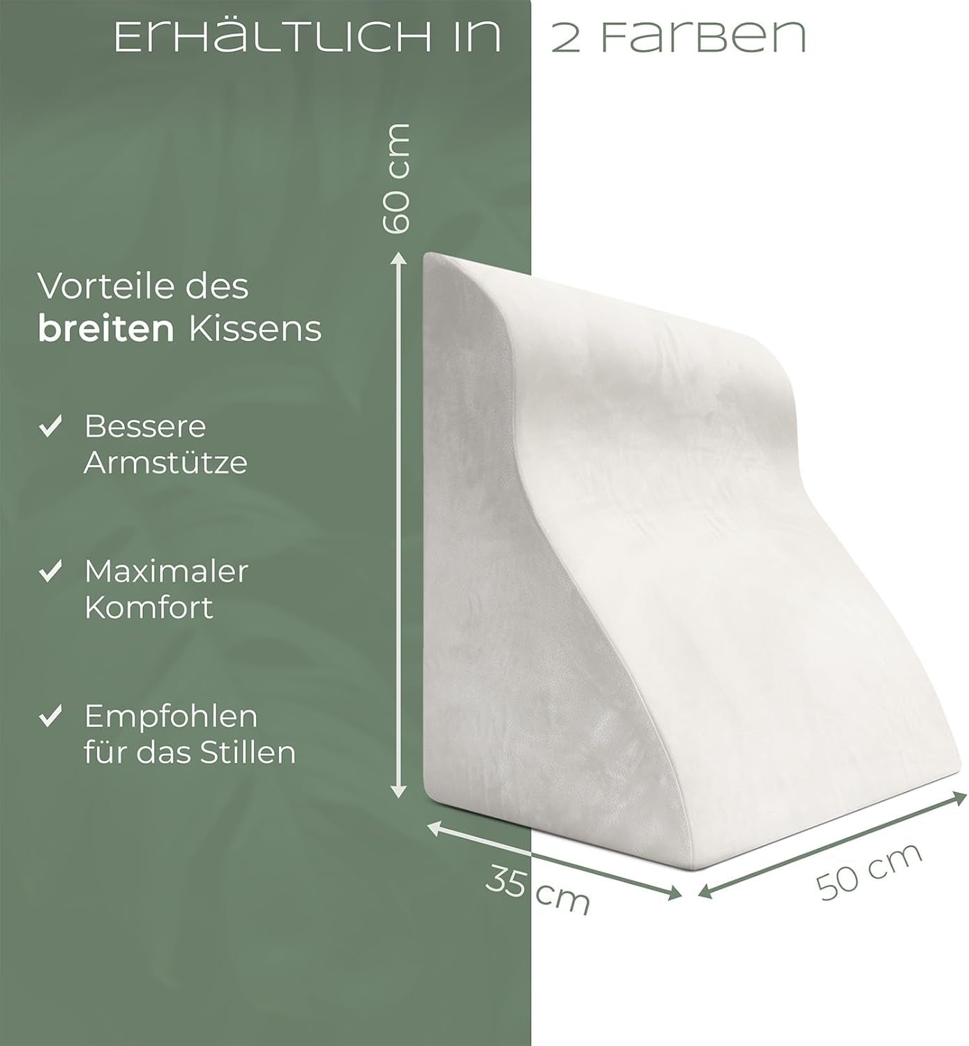Cuscino da lettura per letto e divano, comodo cuscino per la schiena con memory foam, cuscino antireflusso utilizzabile come cuscino da letto, schienale o testiera, comodo cuscino da letto come piacevole supporto per la schiena
