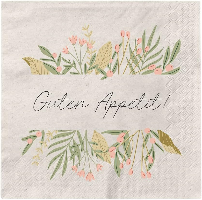 Grafik Werkstatt Tovaglioli Mit Spruch Groß | 20 pezzi | 16,5 X 16,5 cm | Grigio | Buon appetito!