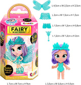 CRAZE Fata in tasca | Fata bambola con ali, giocattolo fata da collezione con effetti speciali come glitter, fosforescenti e cambio colore Dolls Naty Shop