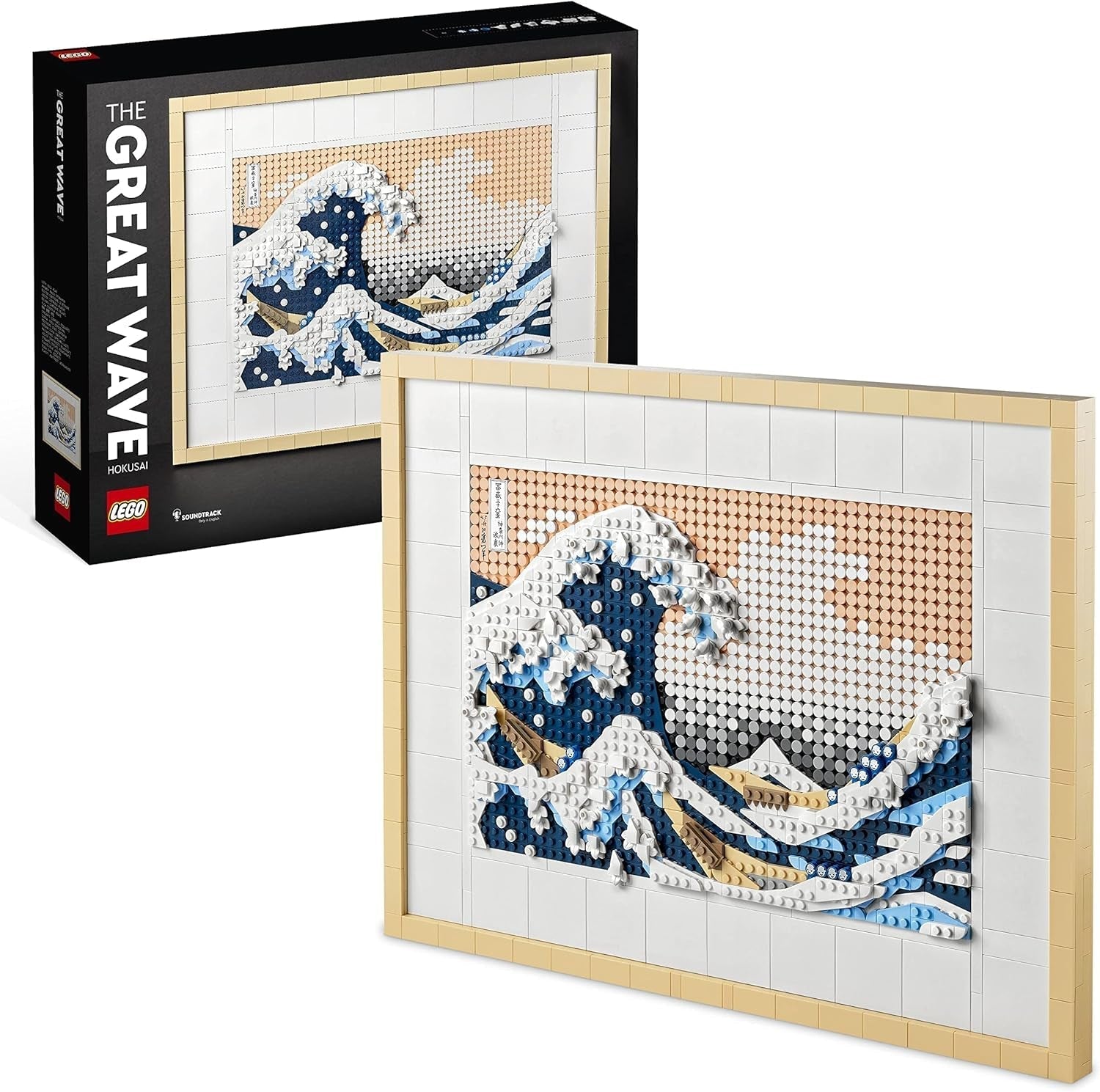 LEGO 31208 Art Hokusai - La Grande Onda 3D Decorazioni murali giapponesi Kit artigianale Tela oceano incorniciata Hobby per adulti Decorazioni fai da te per casa e ufficio Kit di costruzione Besuche den LEGO-Store Single