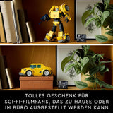 LEGO Icons Transformers Bumblebee, action figure robot da collezione per adulti, set da costruzione cinematografico per fan di fantascienza, trasformabile in un'auto, giocattolo avventuroso 10338 Set da costruzione Besuche den LEGO-Store