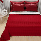 PETTI Artigiani Italiani - Copriletto singolo, copriletto double face, copriletto primaverile, blu notte, bianco, 100% Made in Italy