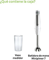Braun Household Hogar Multiquick 7 Armmixer, Spritzschutz-Technologie, Spülmaschinenfest, Bpa-Freier Kunststoffbecher, MQ7000, 1000 W, Weiß Kitchen Naty Shop