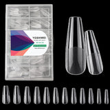 Unghie Finte a Copertura Completa 504 Confezione da 12 Misure Unghie Finte con Colla per Unghie Unghie Artificiali in Acrilico con Scatola di Immagazzinaggio per Saloni di Unghie e Nail Art Fai da Te per la casa (Quadrato)