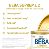 BEBA SUPREME 2 Latte di proseguimento dopo 6 mesi, solo lattosio, senza olio di palma, conf. da 6 (6 x 800g) Naty Shop