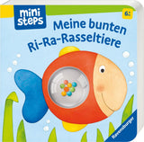 I miei colorati animali Ri-Ra Bell - Libro di campanelli per bambini di 6 mesi, libro per bambini, libro di giochi: libro di giocattoli per bambini di 6 mesi Naty Shop