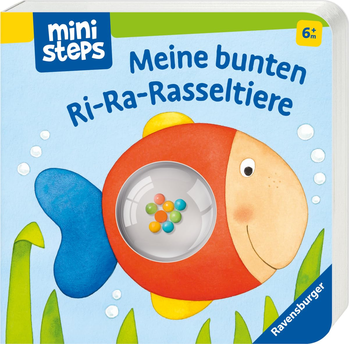 I miei colorati animali Ri-Ra Bell - Libro di campanelli per bambini di 6 mesi, libro per bambini, libro di giochi: libro di giocattoli per bambini di 6 mesi Naty Shop