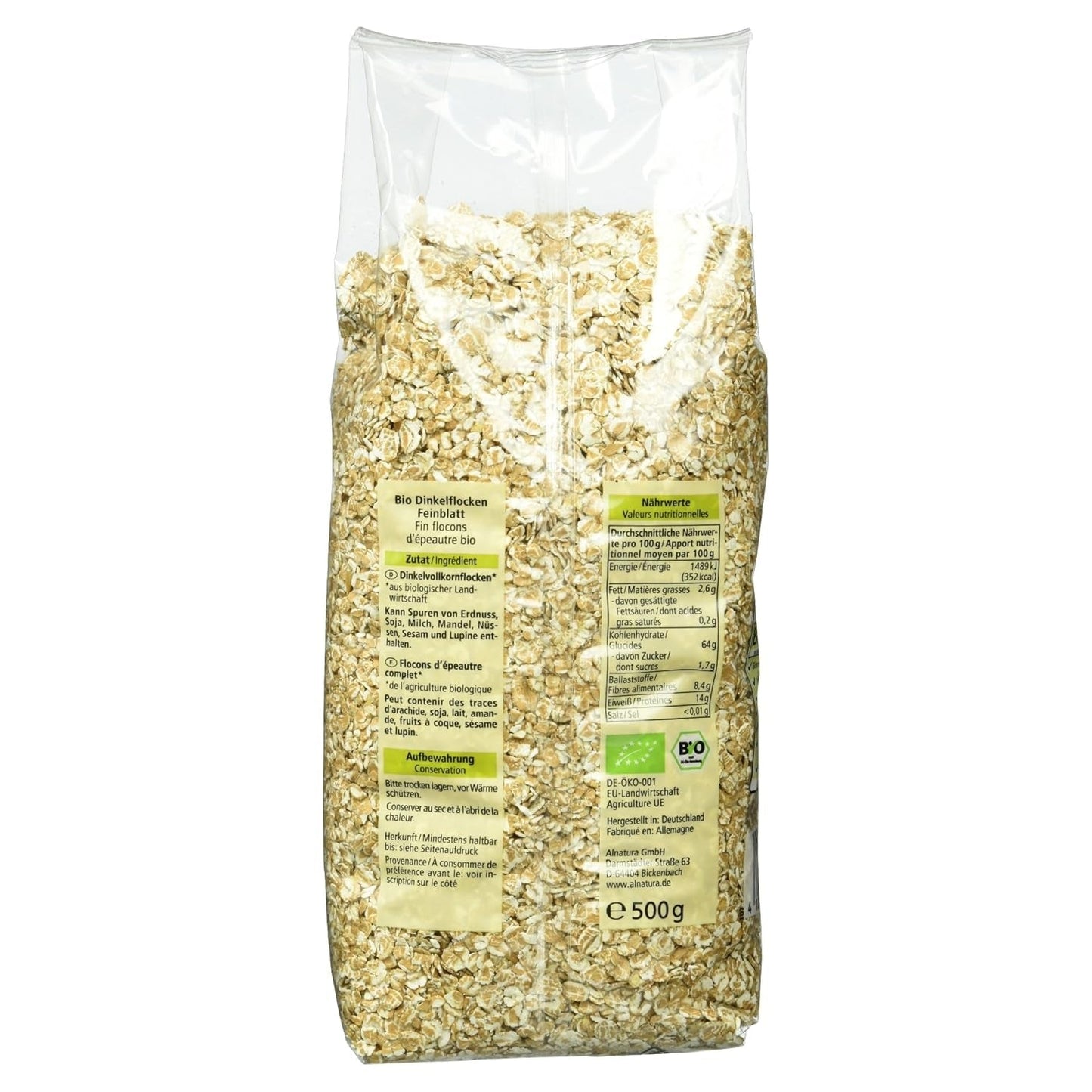 Fiocchi di farro biologico, fiocchi fini, 500g