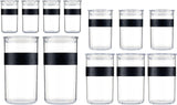 Barattoli per conservazione BODUM PRESSO, plastica, nero, 4 x 0,25 l, 3 x 0,6 l, 3 x 1 l, 2 x 2 l Scatole per conservazione alimenti Naty Shop