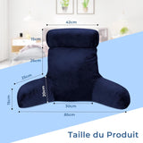 INFANZIA cuscino da lettura ergonomico con braccioli, supporto per la schiena, blu navy