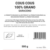 Cous cous di grano saraceno 100% biologico, 500g, senza glutine