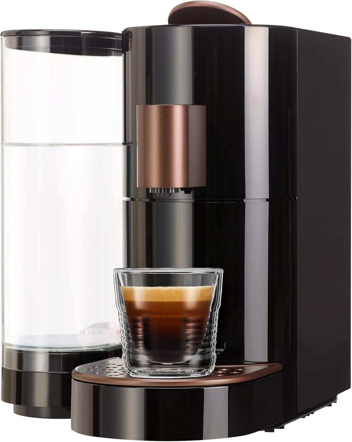 Macchina espresso a capsule K-FEE TWINS II per caffè, tè e cacao | Macchina per caffè espresso per tazze grandi | Riscaldamento rapido | Serbatoio dell'acqua da 2,3 l | 19 battute | Nero-rame