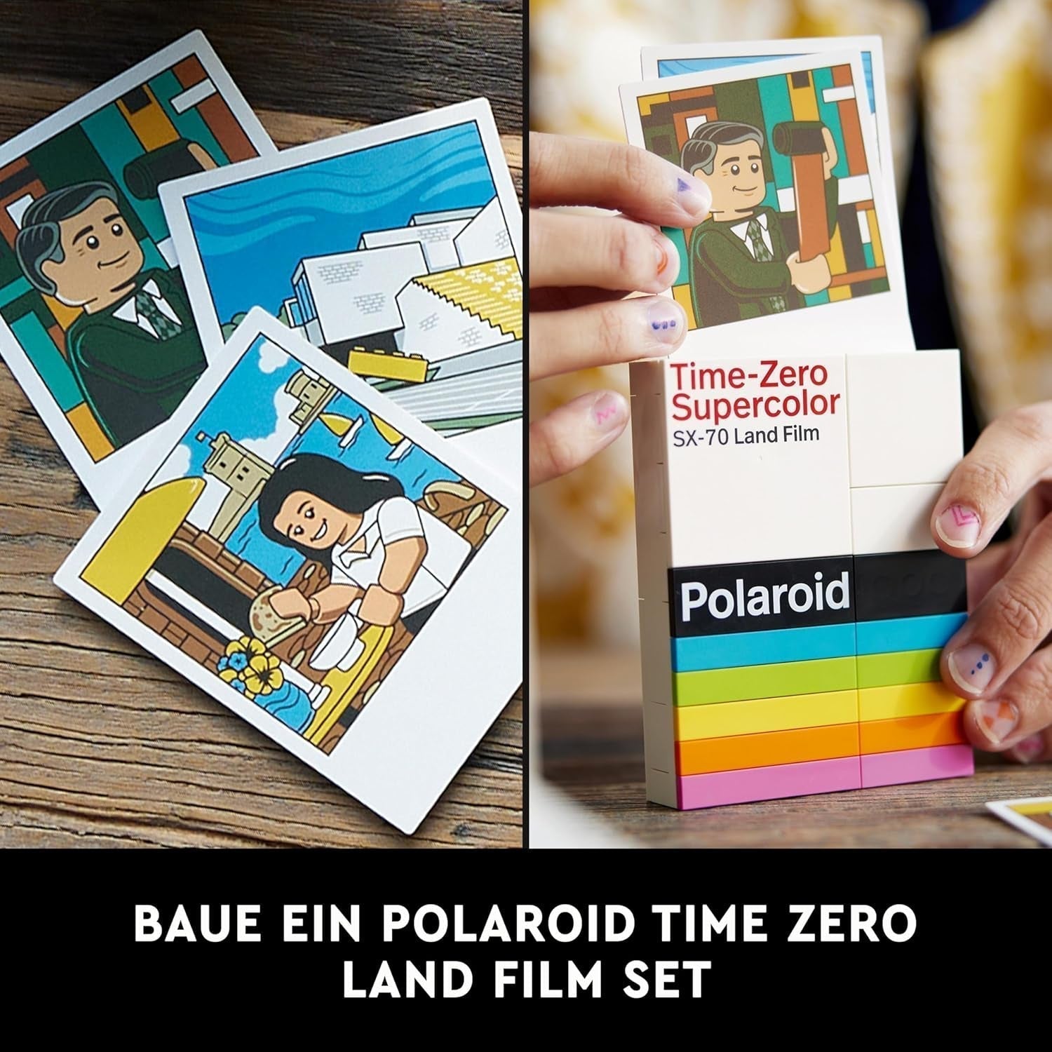 LEGO Ideas Polaroid Onestep SX-70 Set fotocamera per adulti, da collezione con dettagli autentici, attività creativa, regali fotografici per donne, uomini, lui, lei e adolescenti 21345 Set da costruzione Besuche den LEGO-Store