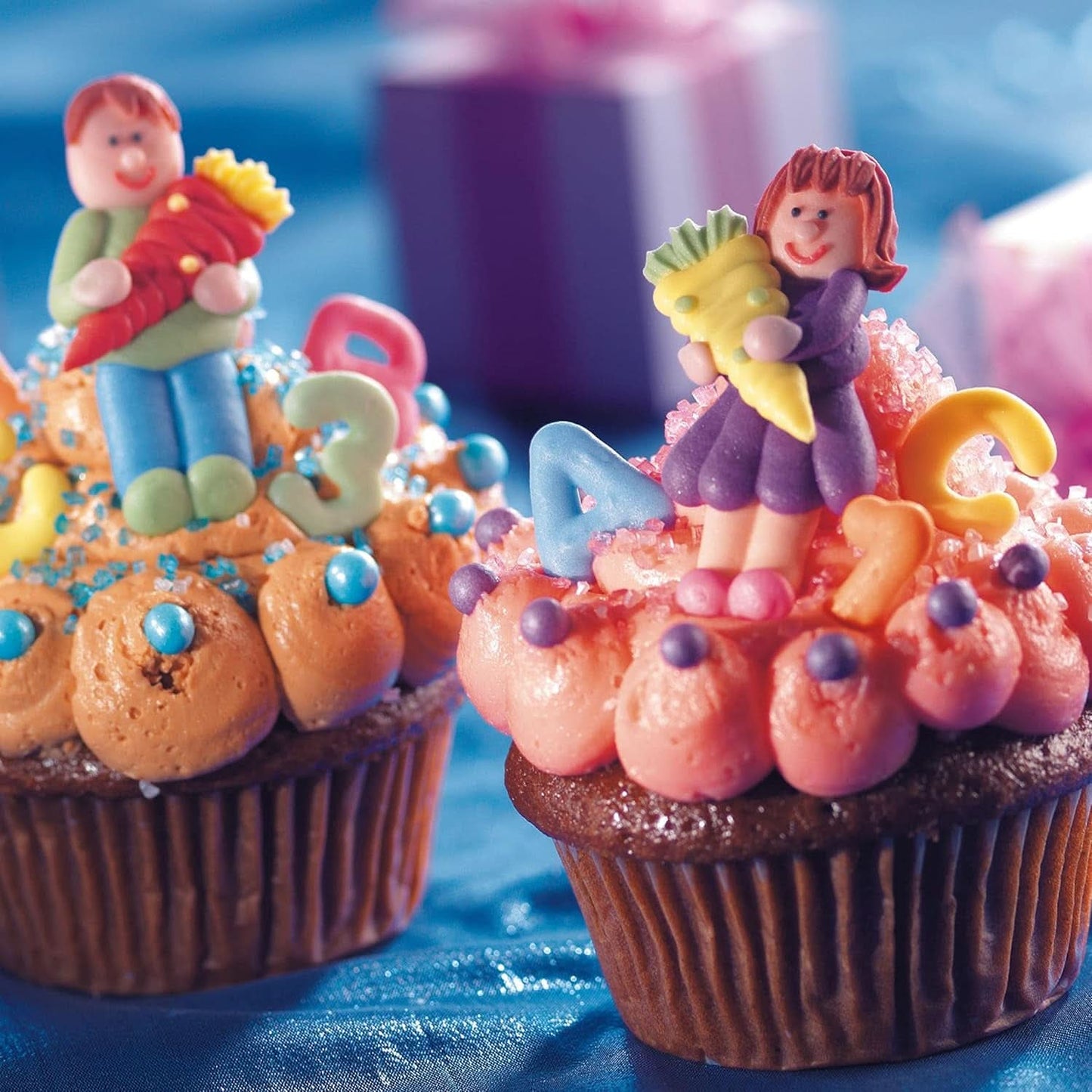 Günthart, 8 figurine di zucchero per l'inizio della scuola e delle lettere, 115 grammi Sprinkles Naty Shop