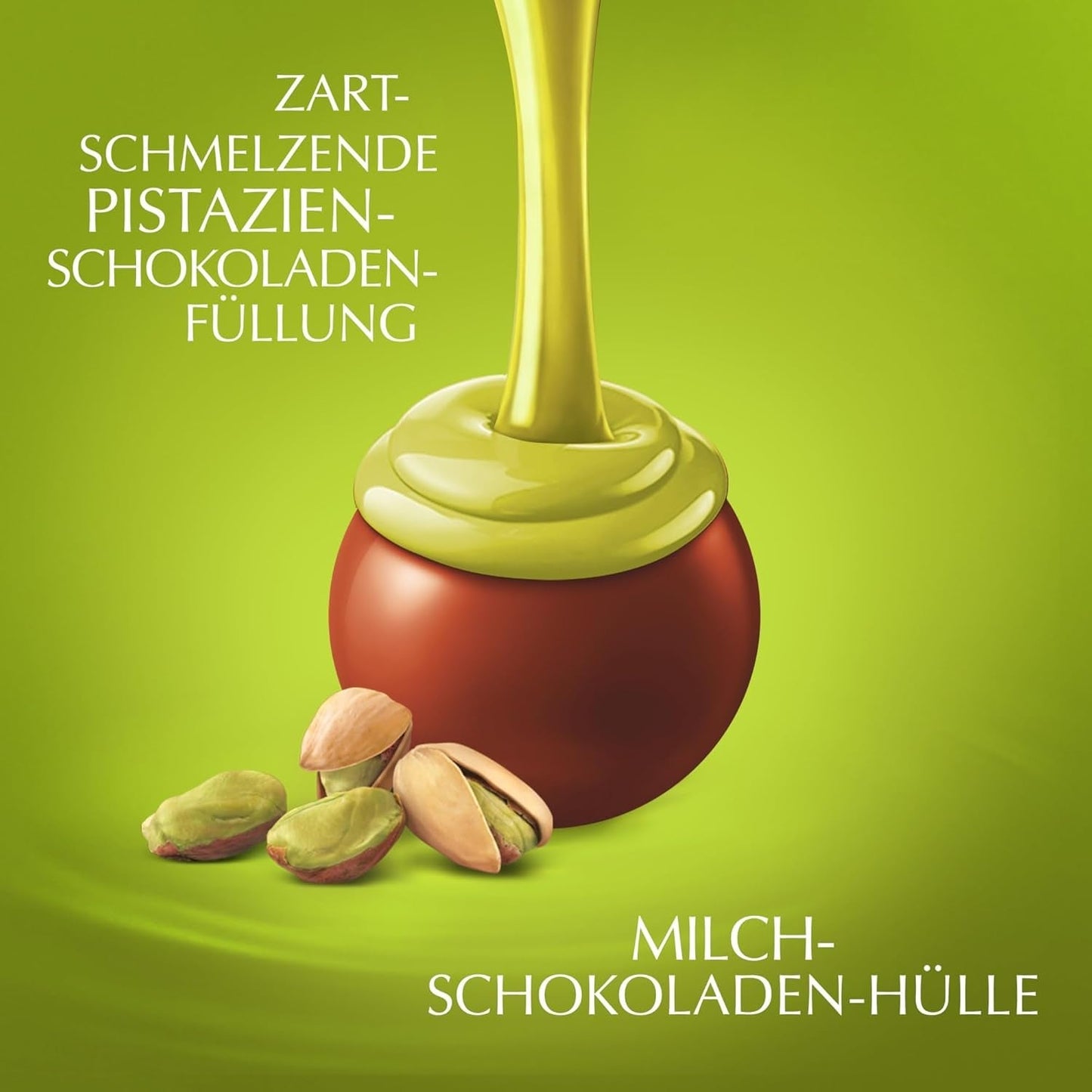 Lindt LINDOR Cioccolato al Pistacchio | Busta richiudibile da 1 kg | ca. 80 palline di cioccolato al latte con ripieno di crema al pistacchio che si scioglie in bocca | Confezione sfusa, regalo pralinato