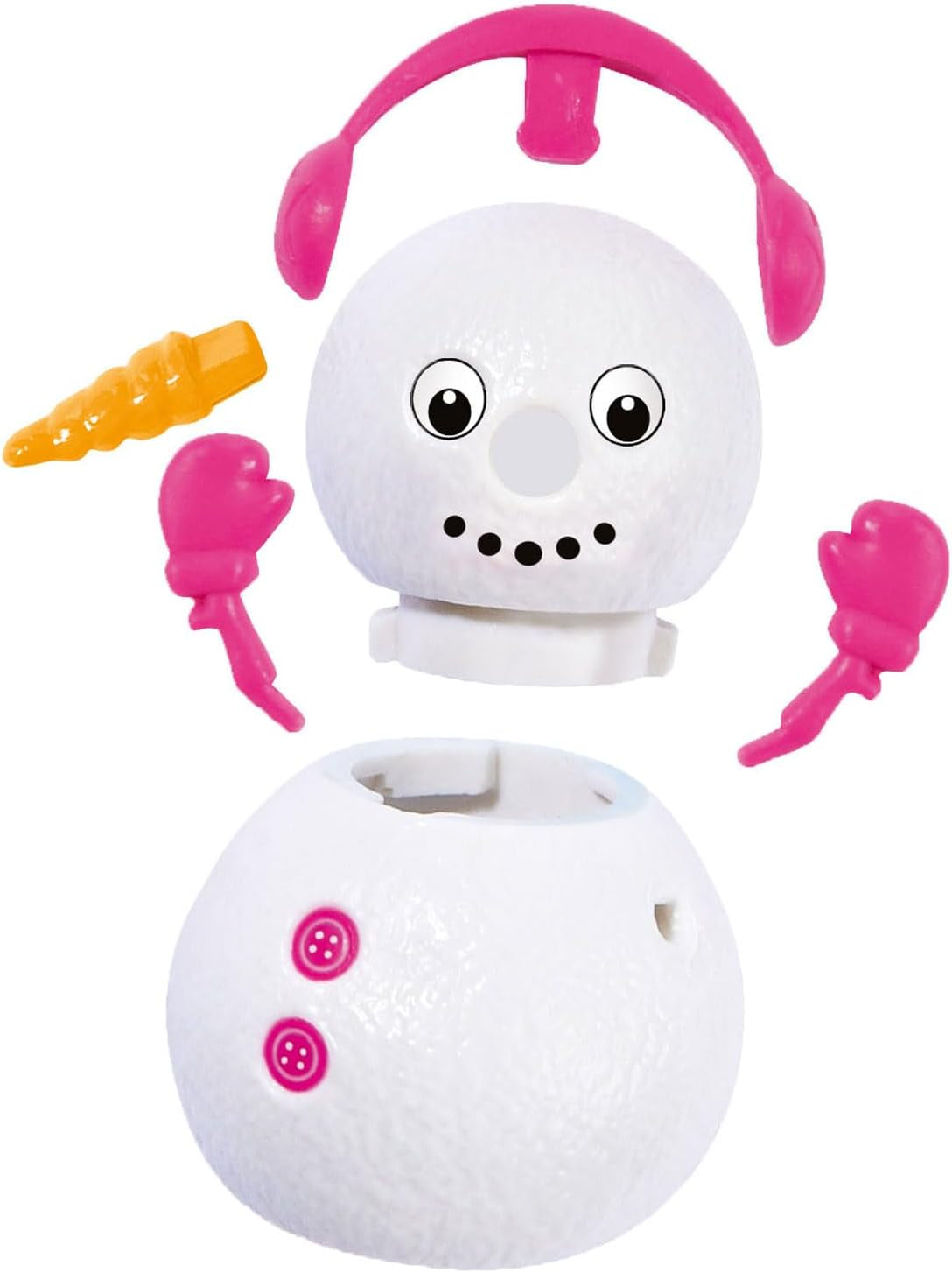 Simba 105733646 - Evi Love Snow, bambola con un simpatico completo da neve e un pupazzo di neve costruibile, 12 cm, dai 3 anni in su
