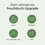 LILLYDOO Salviette umidificate Green, 600 salviette (10 x 60), salviette resistenti allo strappo 100% senza plastica - Senza profumo, delicate e naturali, detergenti delicati per pelli sensibili, dermatologicamente testate
