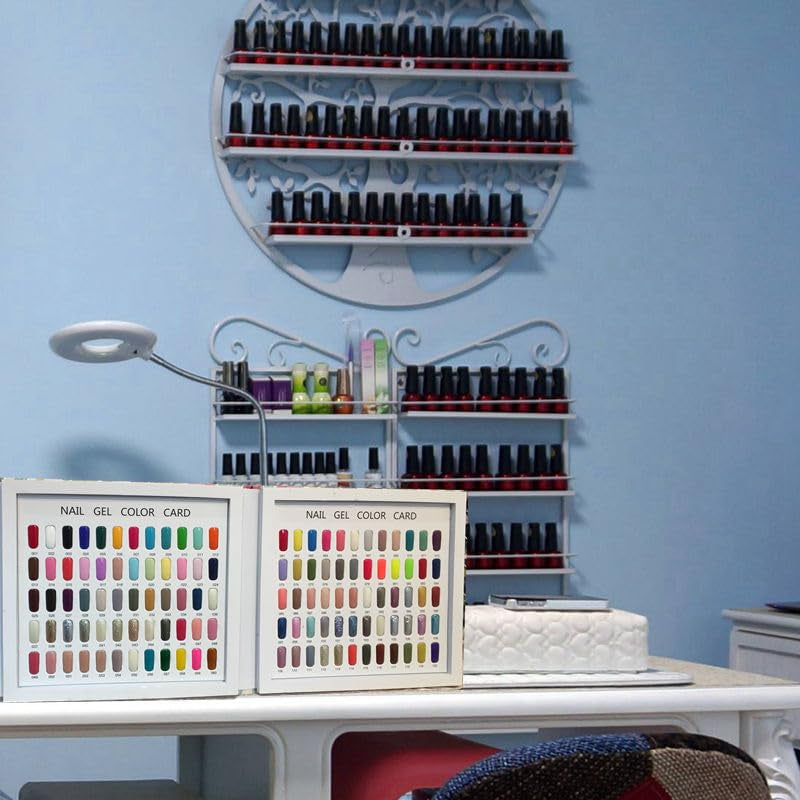 Tavolozza di smalti per unghie a 216 colori, espositore per unghie, piastre per carte colorate per smalto, cartella colori per unghie, accessori per smalto per unghie