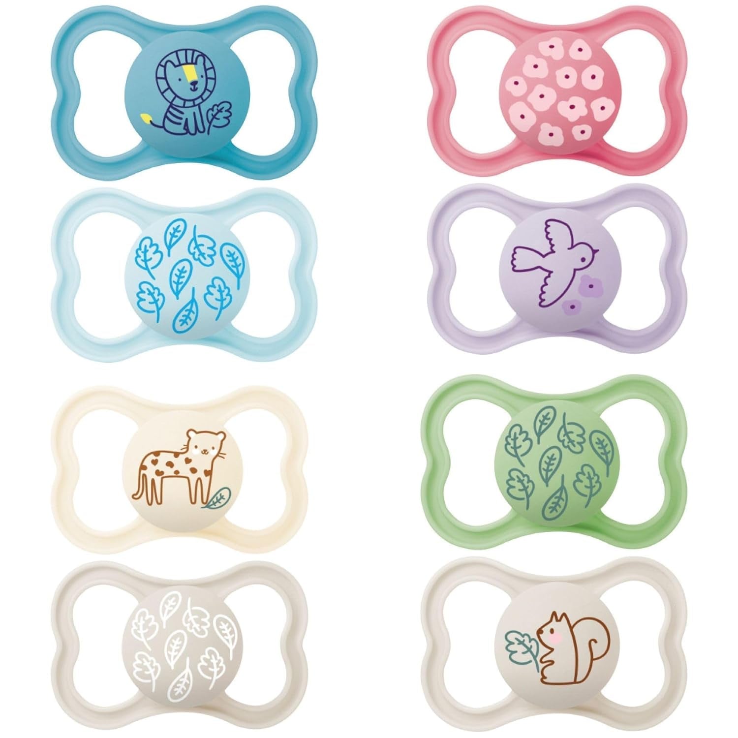 MAMMA | Succhietti Supreme 6+ mesi (confezione da 2) Selezione colore casuale - Succhietti per neonati realizzati in silicone ultrasottile e morbido - Succhietto ideale per un buon sviluppo orale