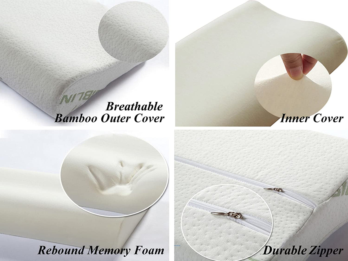 Cuscino Memory Foam, Cuscino Di Supporto Per Il Collo, Cuscino Per Il Collo ergonomico Per Diverse Posizioni Del Sonno Con Fodera Sfoderabile Cuscini Ortopedici Cervicali Naty Shop