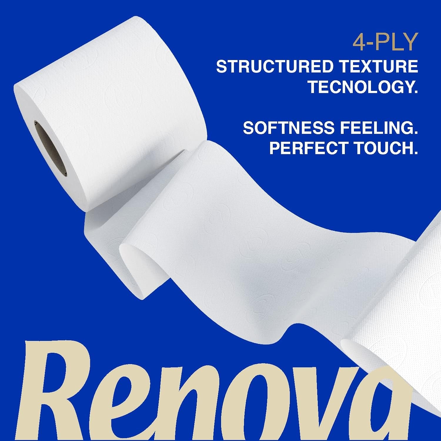 Carta igienica Renova Renova Divine Perfection, 42 rotoli, carta igienica Premium, 4 veli, ultra morbida, extra resistente, spessa, morbida e assorbente, carta certificata FSC, 4400G