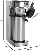 Macchina per caffè espresso Saro, inclusa caraffa con pompa isolata in acciaio inossidabile – 2,2 l – tempo di preparazione ca. 5–6 min – protezione durante il funzionamento senz'acqua – 2.069 kW – modello THERMO 24