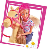 Simba 105730939 - Steffi Love Riding Tour, In tuta da equitazione, Con 2 cavalli, Bambola completamente articolata, Bambola da vestire, 29 cm, Per bambini dai 3 anni in su Dolls Naty Shop