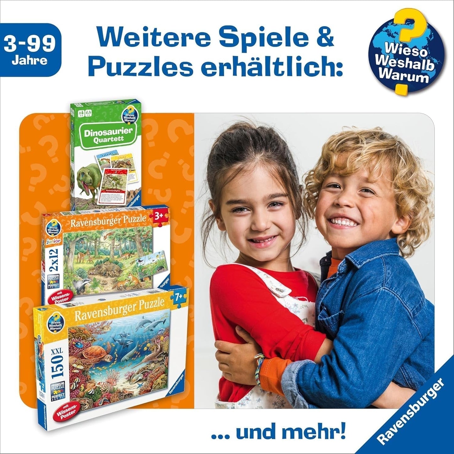 Puzzle per bambini Ravensburger 13411 - Creature marine sulla barriera corallina - Perché? Perché? Perché? Puzzle 150 pezzi XXL + poster della conoscenza, per bambini dai 7 anni Puzzle Naty Shop
