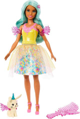 Barbie Magia Nascosta - bambola Teresa con abito da fata, capelli ondulati e pettine per una divertente acconciatura, dai 3 anni in su, HLC36
