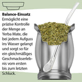 Set da tè Mate Bio ● 3 assortimenti di Mate + Tazza Mate in acciaio inossidabile a doppia parete + Bombilla + Istruzioni per la preparazione (Nero)