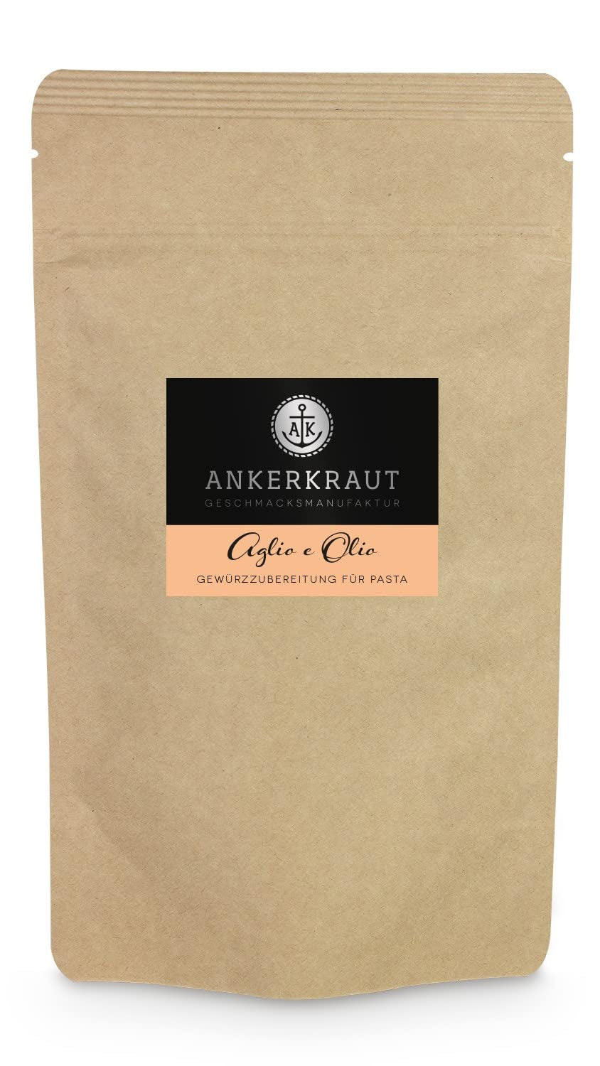 Ankerkraut Aglio e Olio, Gewürzmischung italiano per pasta e spaghetti classici, 120 g in sacchetto aromatico