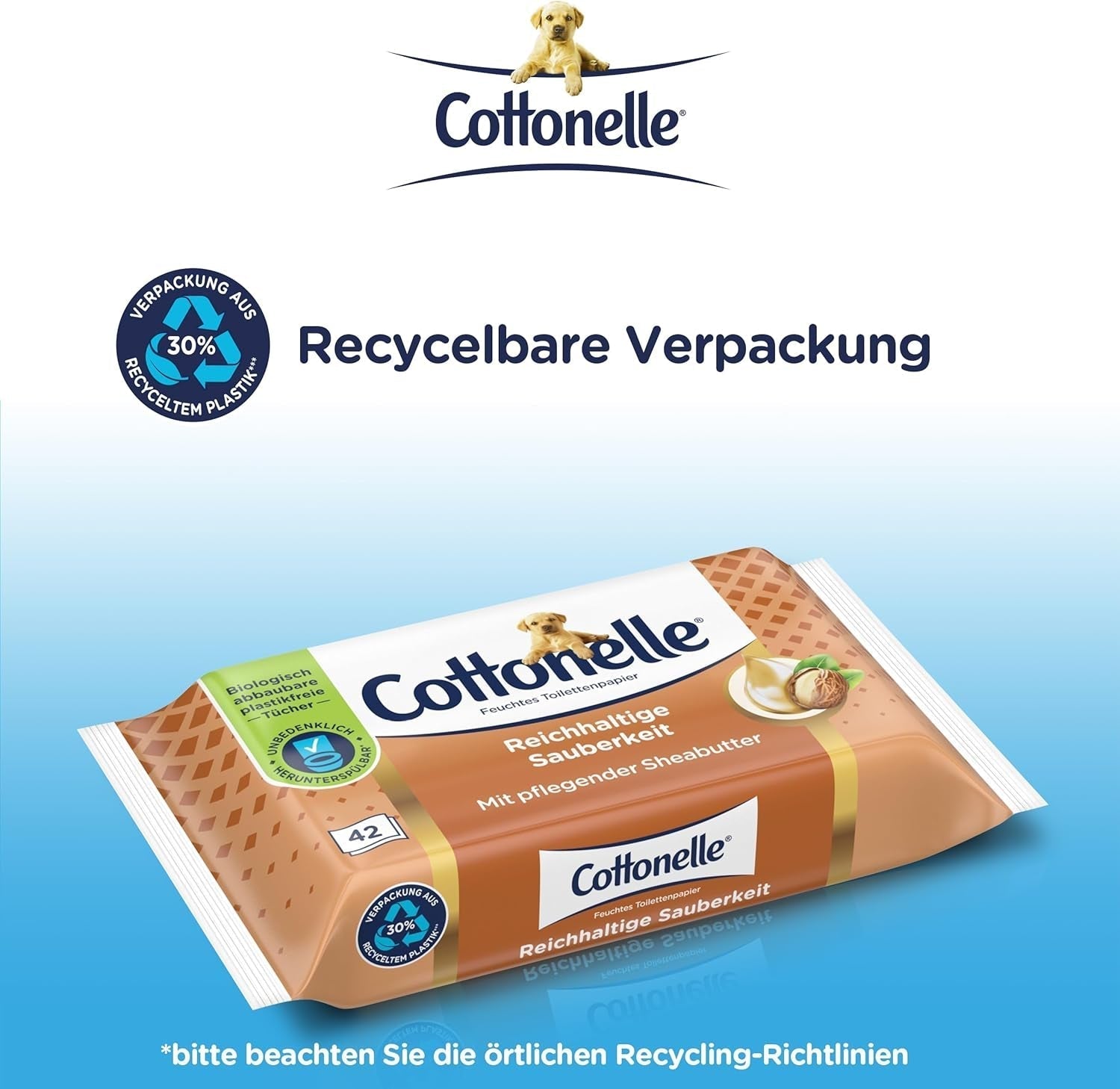 Salviette umidificate, My Spa Experience - Cashmere e burro di karitè, biodegradabili, senza plastica, richiudibili, confezione risparmio, 12 x 42 salviettine umidificate