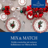 Villeroy & Boch - Toy's Delight Set Colazione per 2, Design Locomotiva, 6 Pezzi, Colorato, Natale, Servizio Piatti con Piatti, Tazze e Scodelle per la Colazione, Stoviglie Natalizia, Porcellana Premium