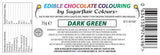 Colorante alimentare Sugarflair Chocolate Colorante alimentare per cioccolato verde fondente - Burro di cacao biologico colorato, colorante per colorare il cioccolato, praline - 35g