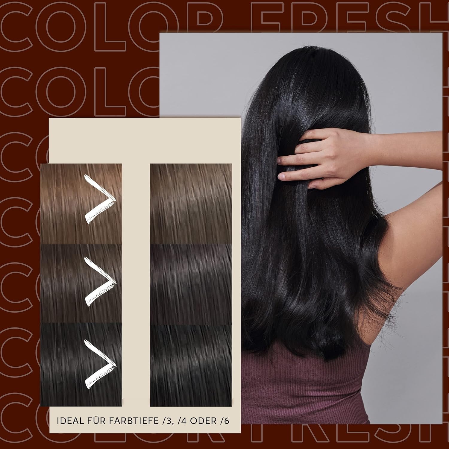 Wella Professionals Color Fresh Mask Cool Espresso - trattamento per rivitalizzare e cambiare il colore dei capelli - tonalità nutriente con olio di avocado - per capelli neri e neri - 150 ml Naty Shop Hair Mask