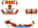 Calendario delle festività LEGO, regalo per le festività cinesi per ragazzi e ragazze, set di costruzione per il Capodanno lunare, consente ai bambini di giocare con fantasia, giocattolo festivo, decorazione per il Capodanno cinese 40678 Set di costruzione Besuche den LEGO-Store