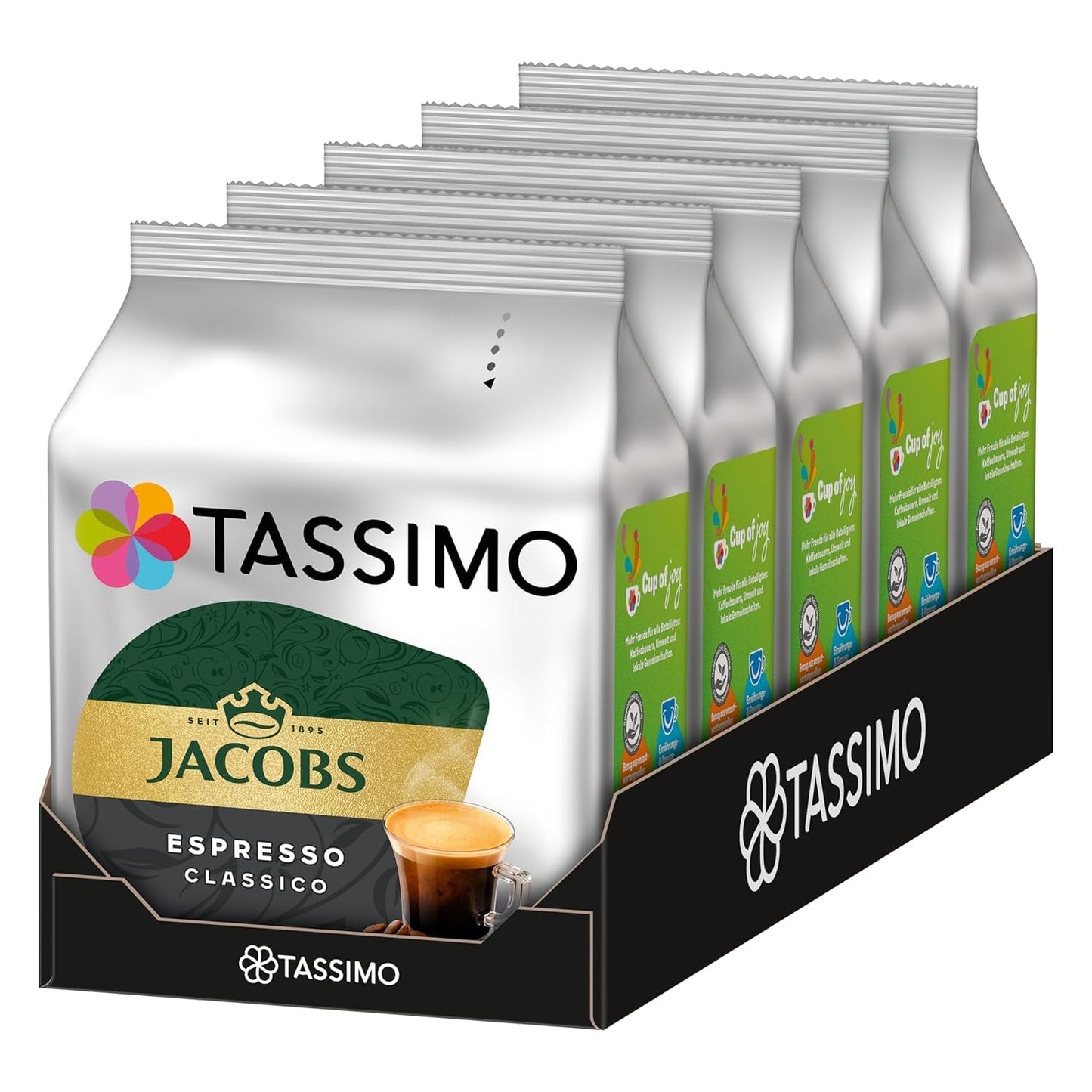 Tassimo Kapseln Jacobs Espresso Classico, 5 x 16 cialde, 80 Kaffeekapseln