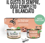 Tonno Salmone in Gelatina, Alimento umido completo per gatti, in scatola, con vitamine aggiunte, 100% naturale, 6 x 85 g