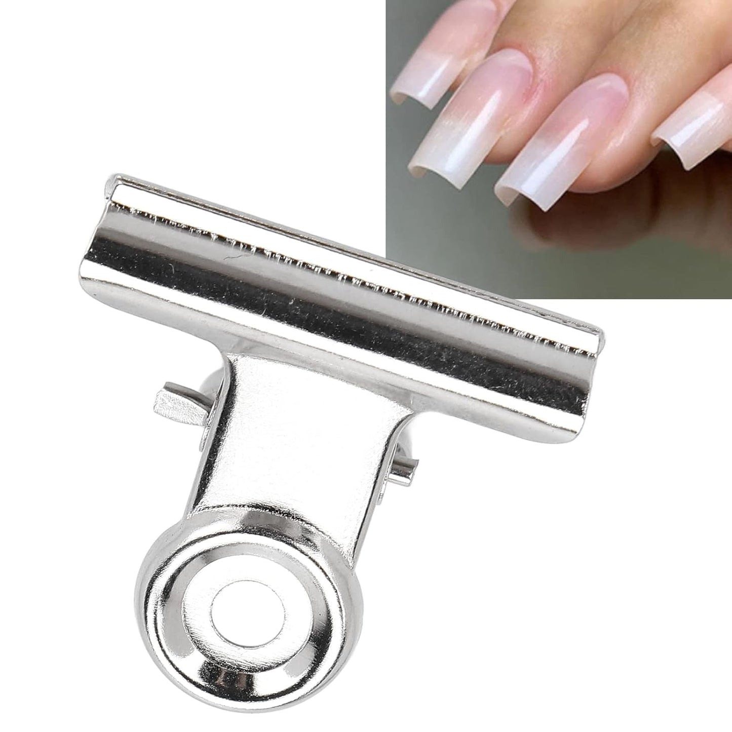 10 pezzi clip per unghie clip in metallo clip per estensione unghie strumento per nail art fissatore in fibra di vetro accessori per nail art attrezzatura pratica durevole salone fai da te per la casa