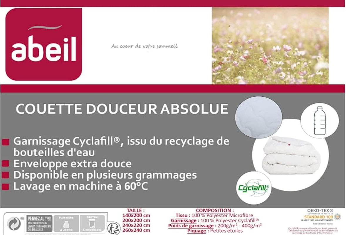 Abeil 15000000325 Cuscino, bianco, bianco, 240 X 260 cm Piumini e trapunte Naty Shop