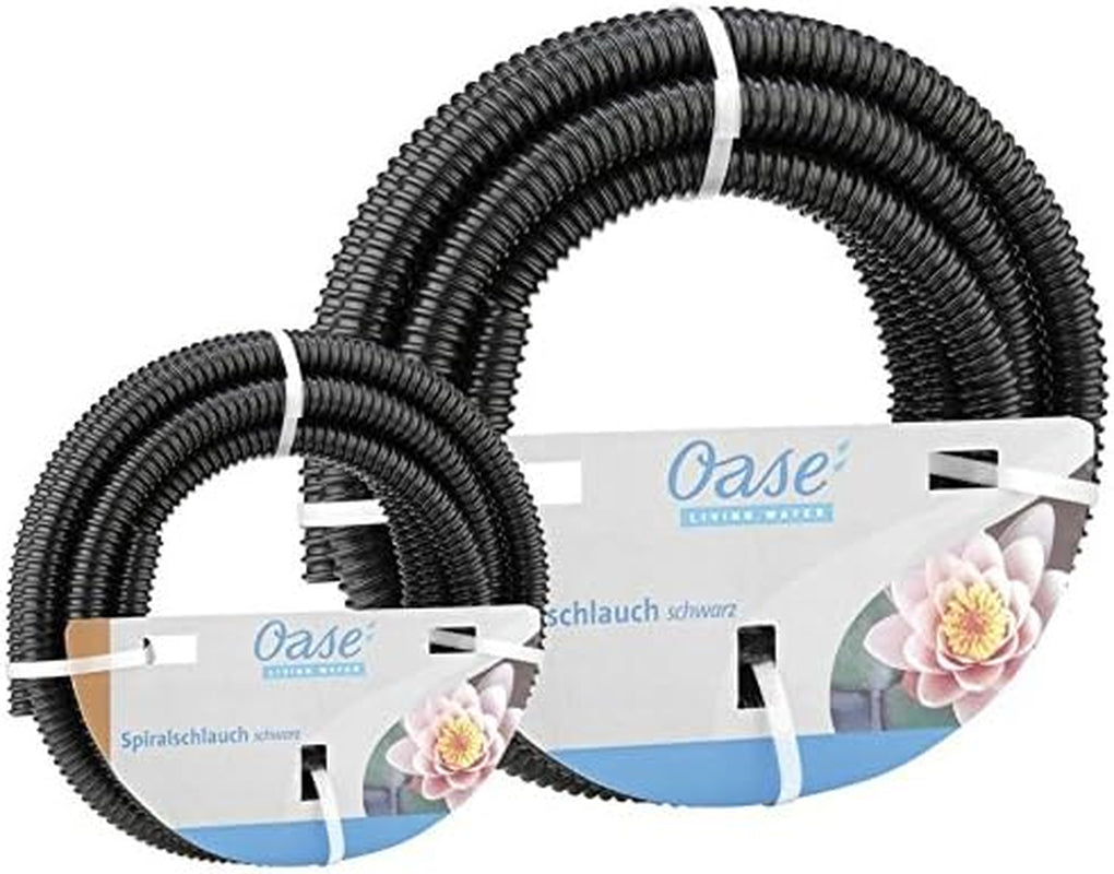 Tubo a spirale nero Oase 1 1/2", 5 m - sezione del tubo in materiale PVC, adatto per 1 bar (pressione di esercizio)